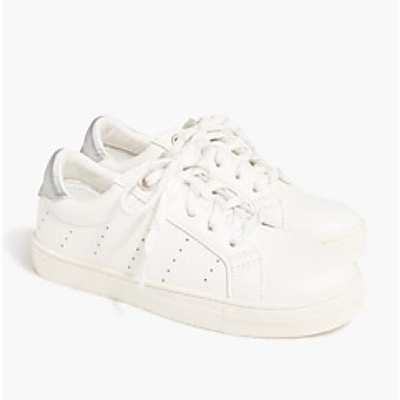 Crewcuts white lavender lace up sneakers - Picture 1 of 10